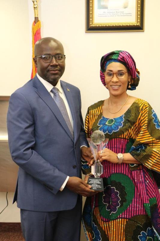 First Lady Barrow Receives Distinguished Global Award for Excellence at the UN