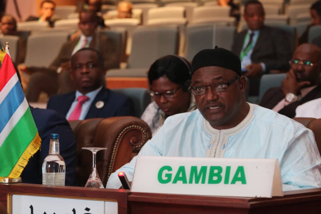 President Barrow Sunday delivered a statement at the 31st Ordinary Session of the African Union Summit in the Islamic Republic of Mauritania