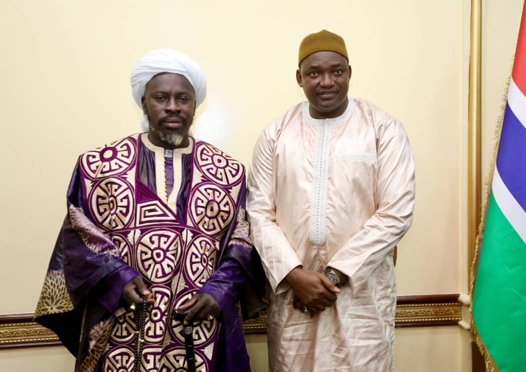 His Excellency President Adama Barrow Tuesday received a delegation of Islamic clerics led by Imam Ba Kawsu Fofana at the State House