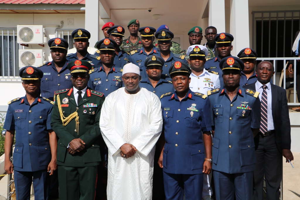 Nigerian Air Force War College Participants call on President Barrow