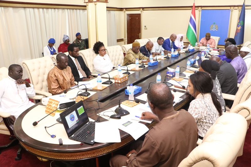 President Barrow sits through first sectoral briefing session with  Education and Information Ministries