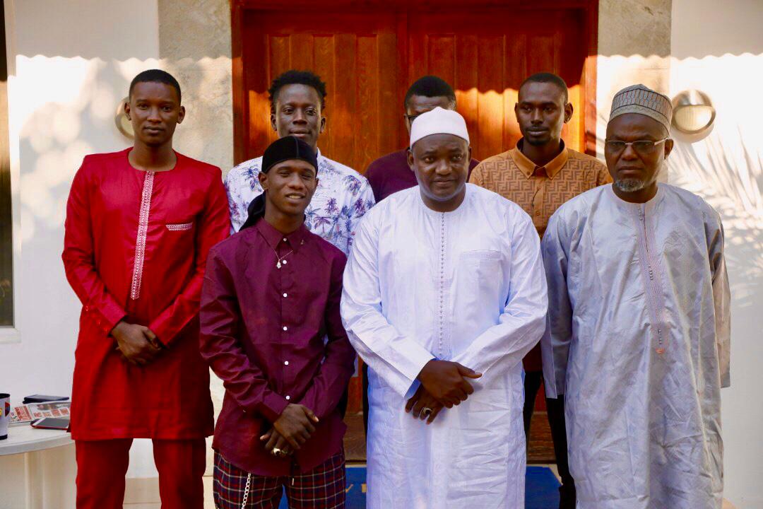 ‘’We Want Gambian Artists to Compete on the World Stage’’, President Barrow tells musician Jizzle