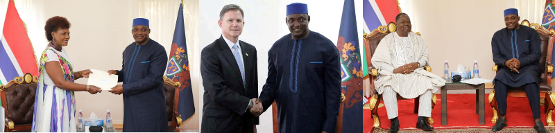 New UN, US, Burkina Ambassadors Present Diplomatic Credentials to President Barrow