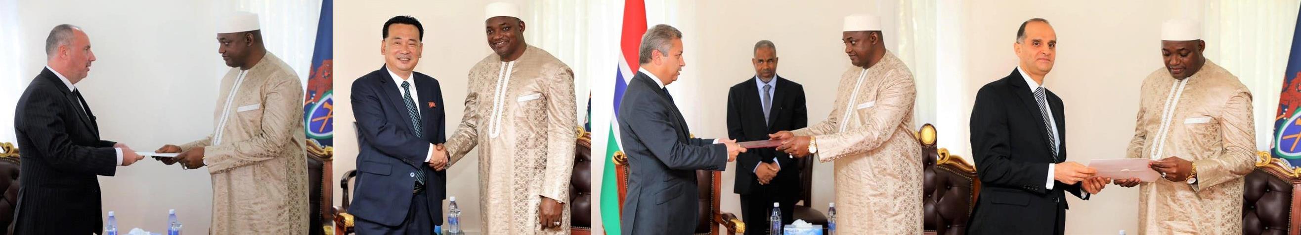 President Barrow receives diplomatic credentials from more ambassadors