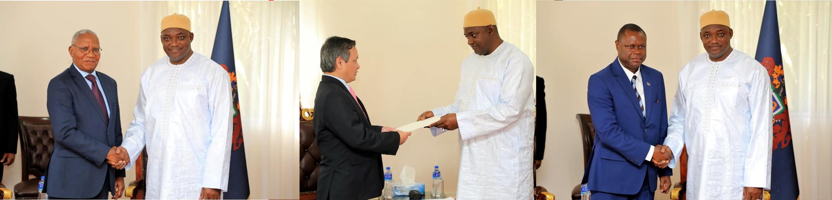 President Barrow Accepts Credentials of Congo, Vietnam, Cabo Verde Ambassadors