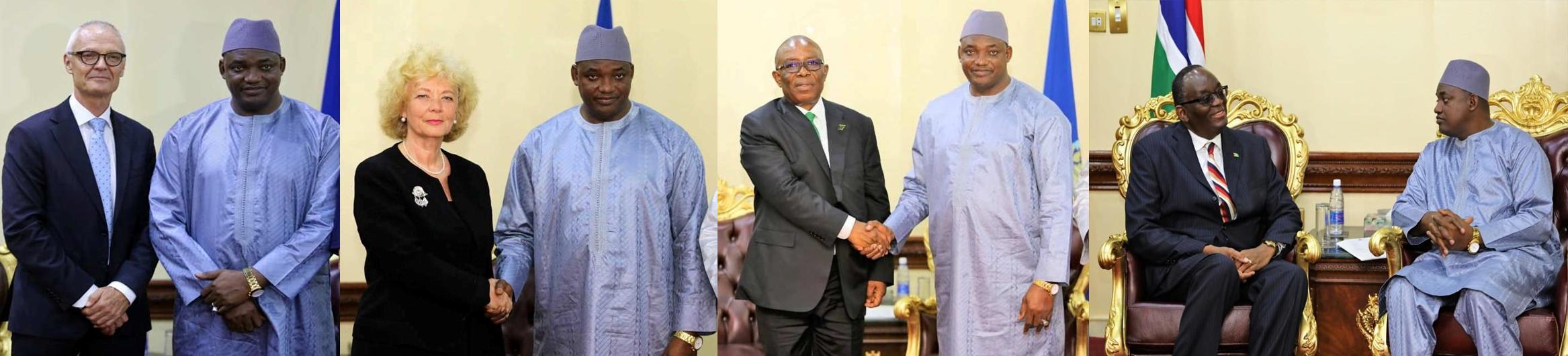 Diplomats from Norway, Sweden, Tanzania, Guyana present credentials to President Barrow