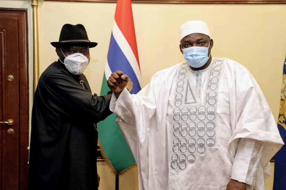 President Barrow receives former Nigerian President, Goodluck Jonathan