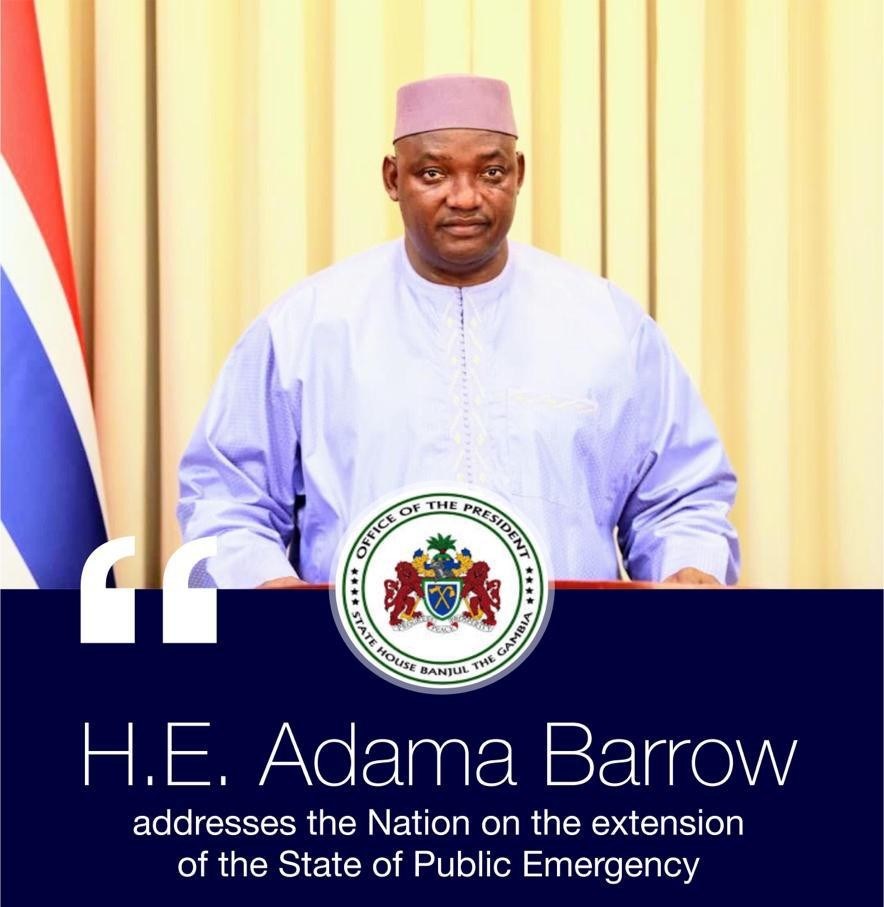 President Adama Barrow's Address to the Nation on the State of Public Emergency Following the National Assembly's Rejection of a Motion for its Extension
