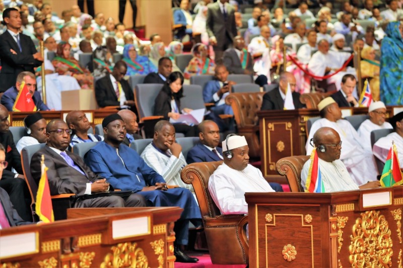 President Barrow was today among dozens of African leaders at the inauguration ceremony of the new Mauritanian President Mohamed Ould Ghazouani