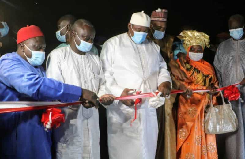 President Barrow on Saturday inaugurated the first electricity powered light in the history of Kiang
