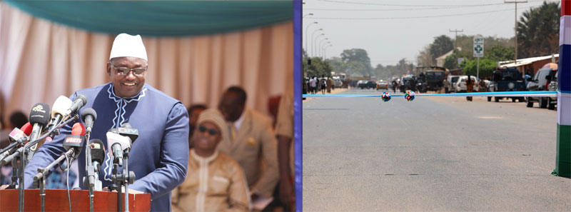 "The completion of the Sukuta-Jambanjally dual carriageway is an important milestone in the infrastructural development of The Gambia, in particular, Kombo North and Kombo South" - says President Barrow in his inaugural statement of the road on Saturday